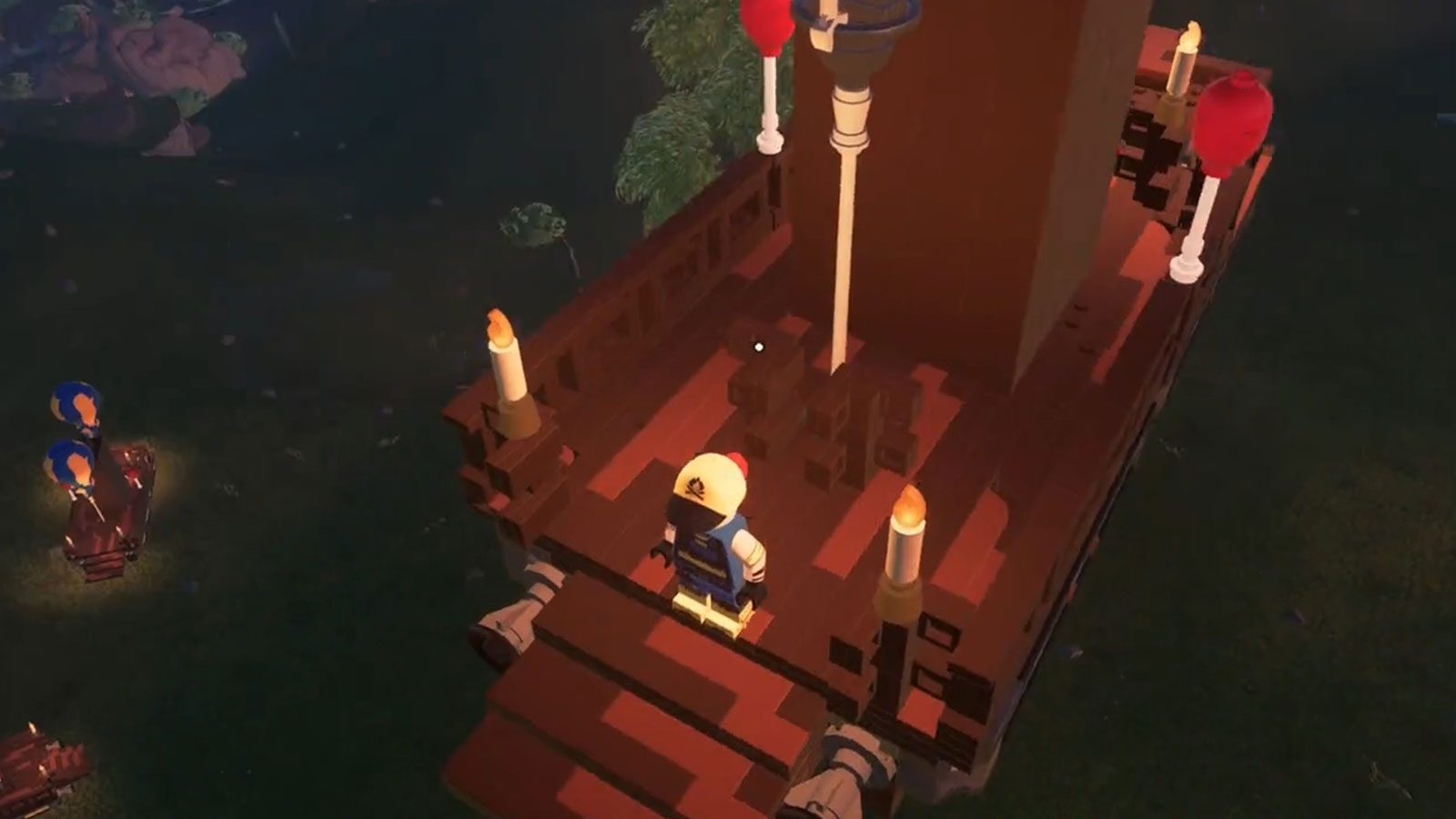 A LEGO Fortnite player demonstrates how to build the ultimate airship