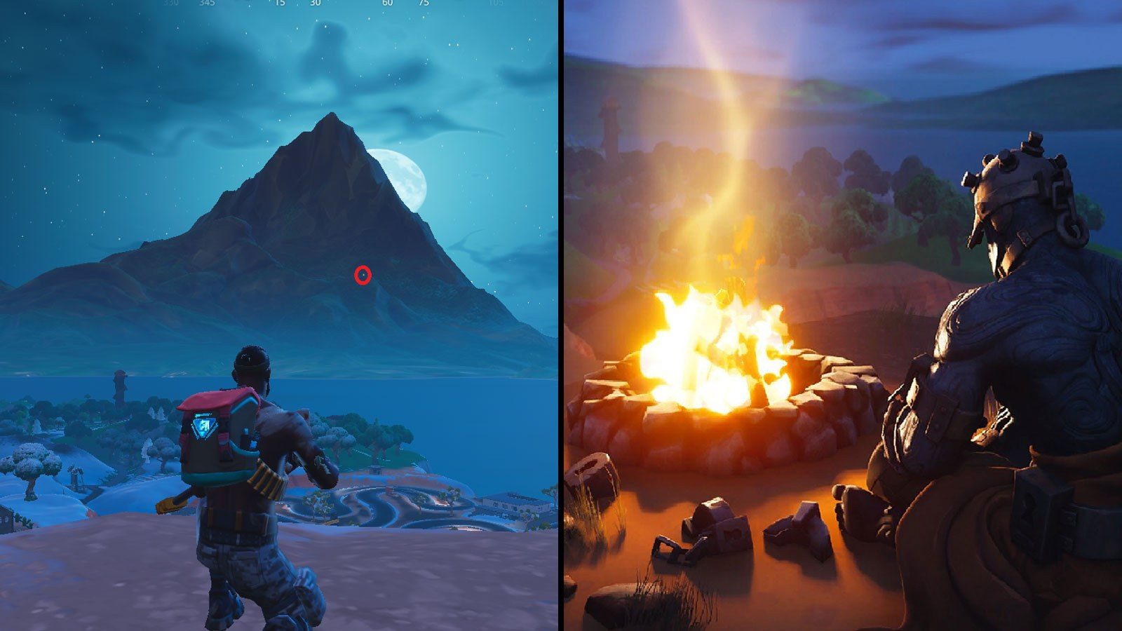 Une mystérieuse lumière découverte sur une montagne de Fortnite - Dexerto
